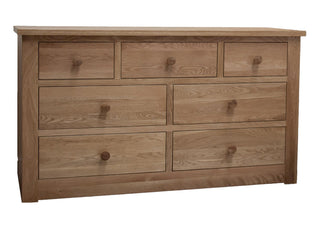 Torino 7 Drawers Chest, Oak Wood