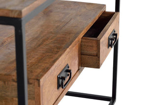 Solid Mango Wood Industrial Console Table