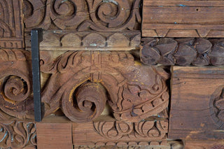 TV Cabinet with Recycled Wood Details