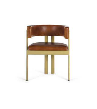 Quality Leather Armchair with Metal Structure