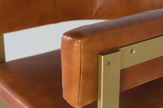 Quality Leather Armchair with Metal Structure