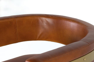 Quality Leather Armchair with Metal Structure