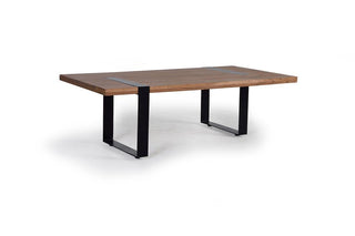 Industrial Coffee Table, Acacia Wood