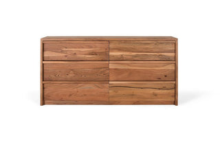 Sideboard with 6 Drawers, Solid Acacia Wood