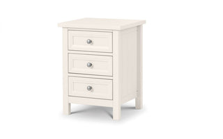 Maine 3 Drawer Wooden Bedside