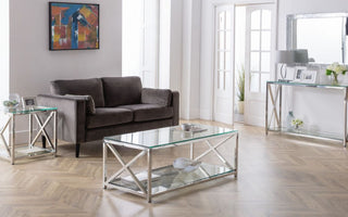 Miami Steel and Glass Coffee Table