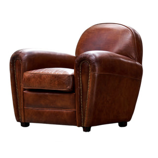 Vintage Leather Art Deco Armchair
