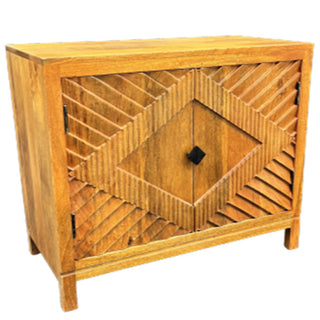 Ellie Carved Wooden Sideboard, Mango Wood