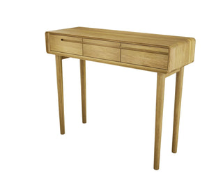 Scandic 3 Drawers Console Table, Oak Wood