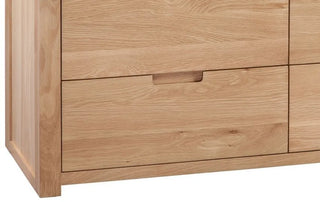 Oak 4+3 Drawer Wide Chest