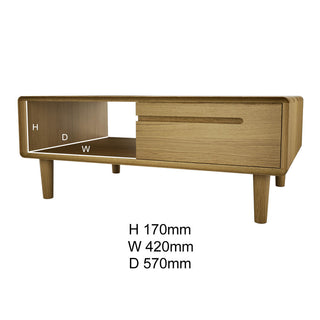 Scandic 1 Drawer 1 Shelf Coffee Table