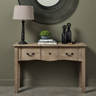 Wooden Table Lamp, Grey Bead