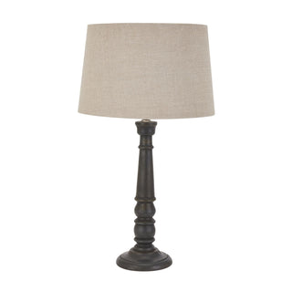 Wooden Table Lamp, Grey Bead