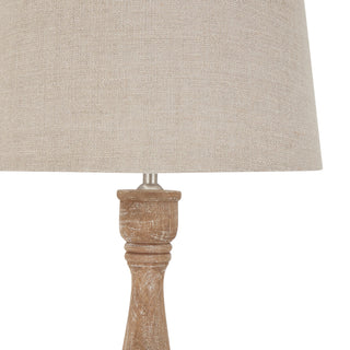 Wooden Table Lamp, Natural Wash