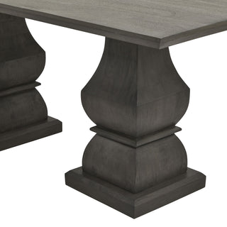 Deep Grey Dining Table, Acacia