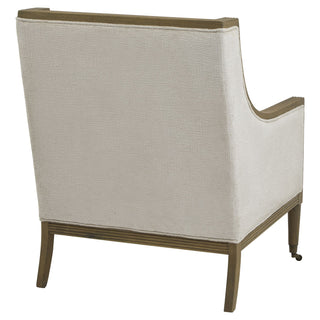 Albury Armchair, Plush Fabric and Wood