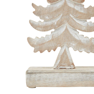 Natural Wooden Christmas Tree, White Wash