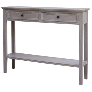 Serene 2 Drawer Console Table, Solid Wood