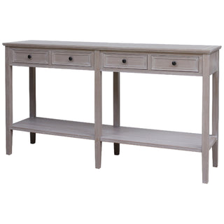 Serene 4 Drawer Console Table, Solid Wood