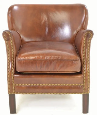 Vintage Brown Leather Club Chair