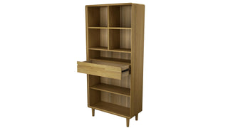 Scandic Large Bookcase, Oak Wood