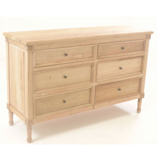 Jeanne 6 Drawer Chest, Mahogany Wood