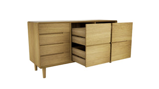 Scandic Large Sideboard, Oak Wood