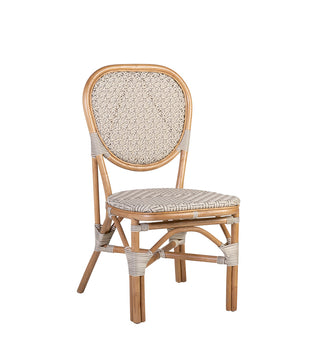 Bistro White Rattan Chair