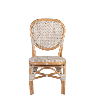 Bistro White Rattan Chair