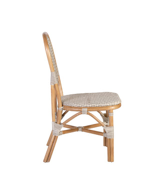 Bistro White Rattan Chair