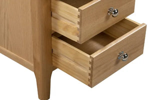 3 Drawer Bedside Table, Oak Wood