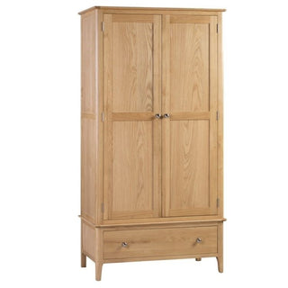 Cotswold Wooden 2 Door 1 Drawer Wardrobe