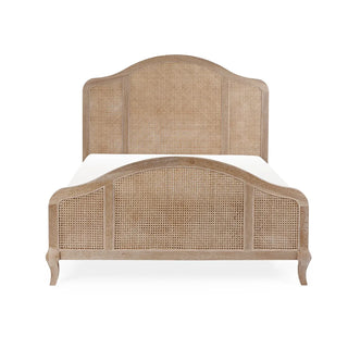 Fleur Rattan Bed, Oak Wood