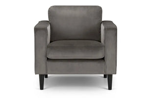 Hayward Grey Velvet Armchair