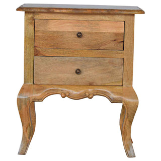 Cabriole Legs Wooden Bedside Table