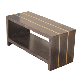 Gold Inlay Wooden Coffee Table