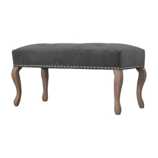 French Style Velvet Bench