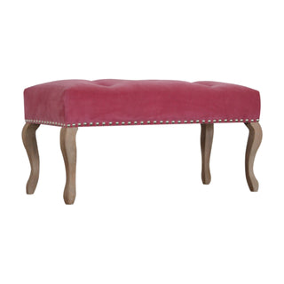 French Style Velvet Bench