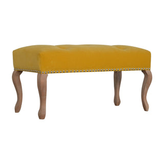 French Style Velvet Bench