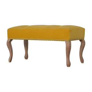 French Style Velvet Bench