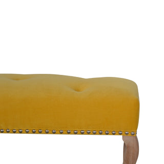 French Style Velvet Bench