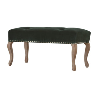 French Style Velvet Bench