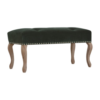 French Style Velvet Bench