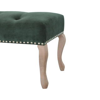 French Style Velvet Bench