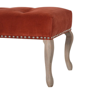 French Style Velvet Bench