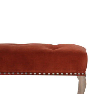 French Style Velvet Bench