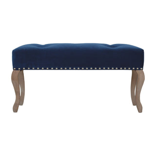 French Style Velvet Bench