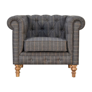 Mix Tweed Chesterfield Armchair