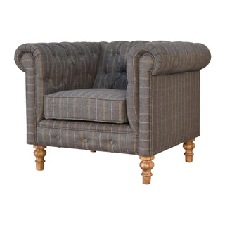 Mix Tweed Chesterfield Armchair