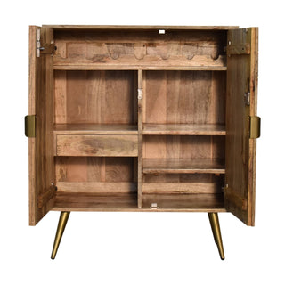 Wooden Cabinet, Cement and Brass